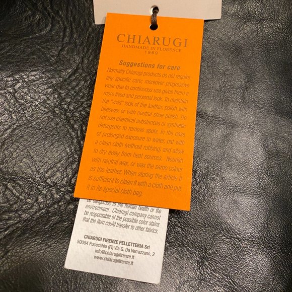 NWT Chiarugi Italy Italian Handmade Leather Men's Unisex Travel Backpack Bag‎ - Picture 13 of 14